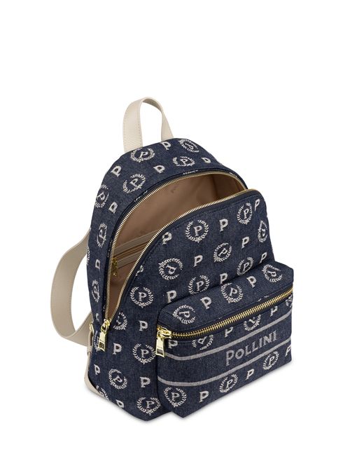 Zaino Heritage Marina In Denim Blu/avorio POLLINI | TE8412PP03Q6G/75A